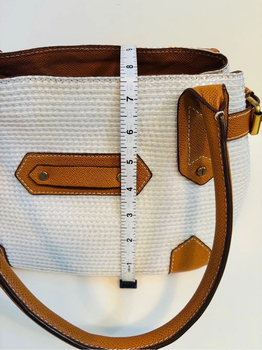 Rare Vintage Eric Javits White Raffia Woven Shopper Satchel NWT